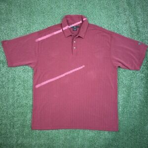 Nike Tiger Woods Polo Shirt XXL Red‎ Herringbone Golf Mens Short Sleeve